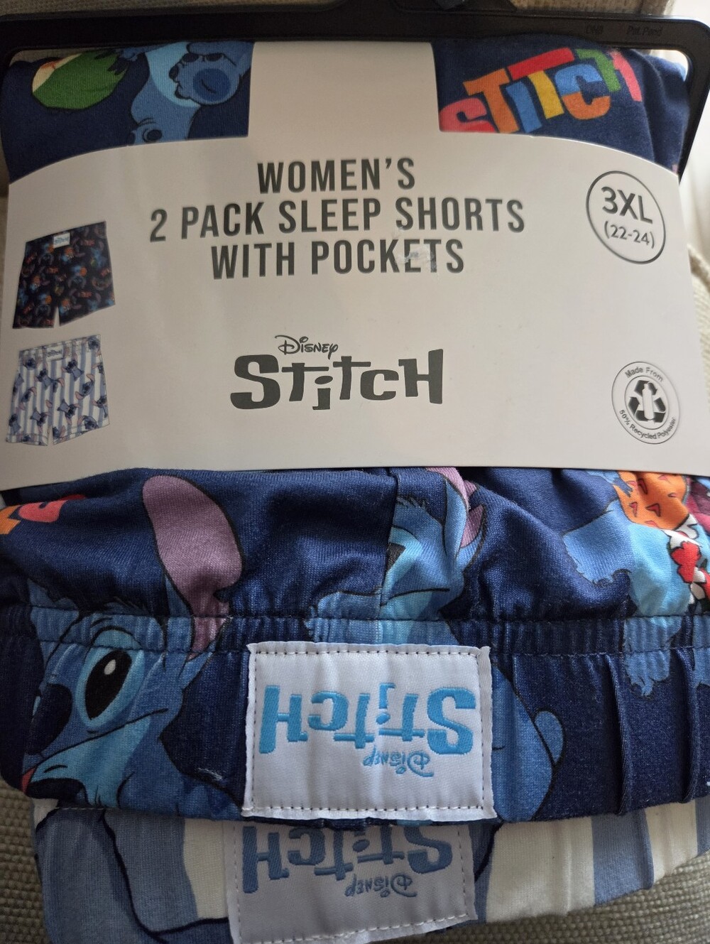 Disney Lilo & Stitch Women's 2 Pack Sleep Shorts with Pockets 3XL (22-24)